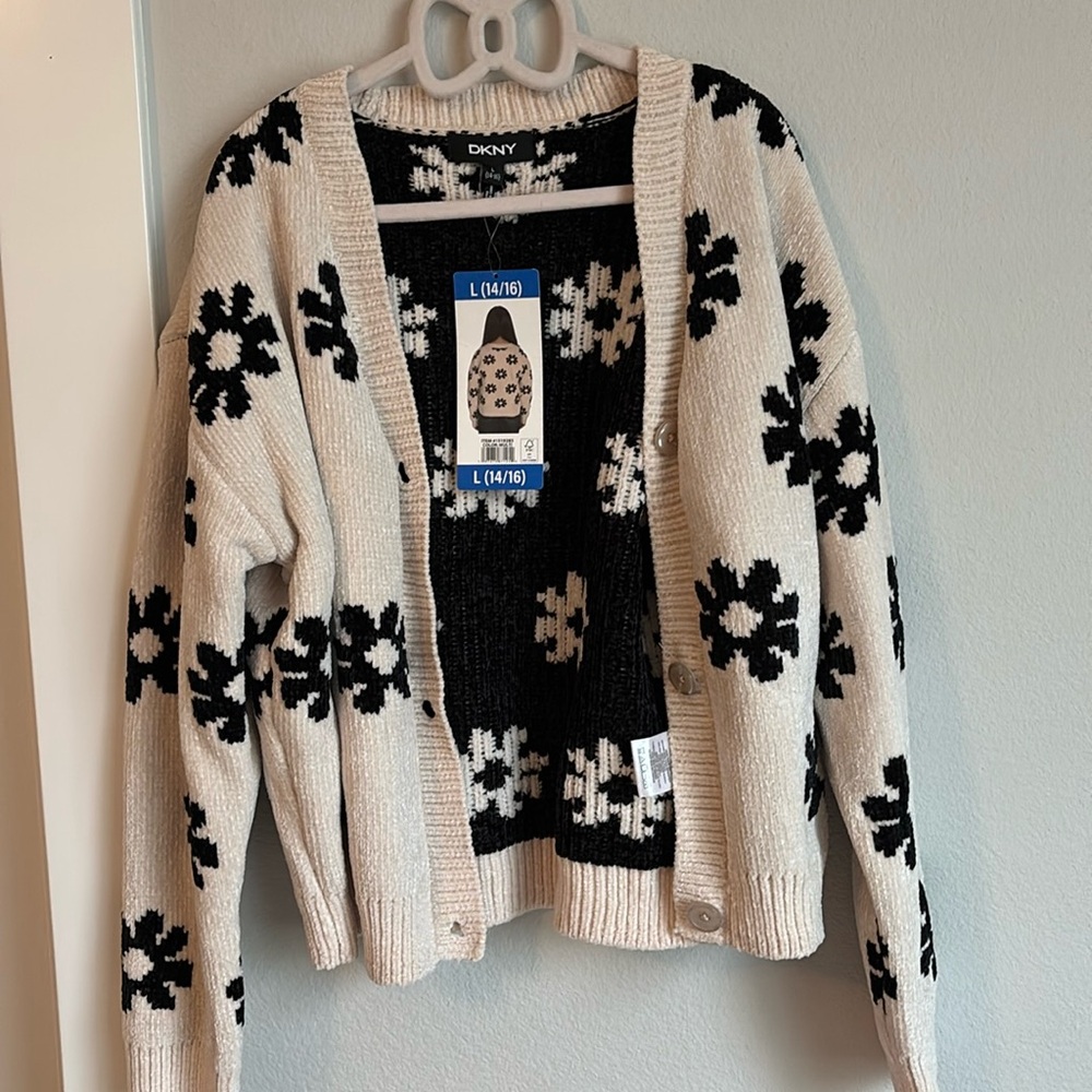 DKNY Girls Chenille Sweater